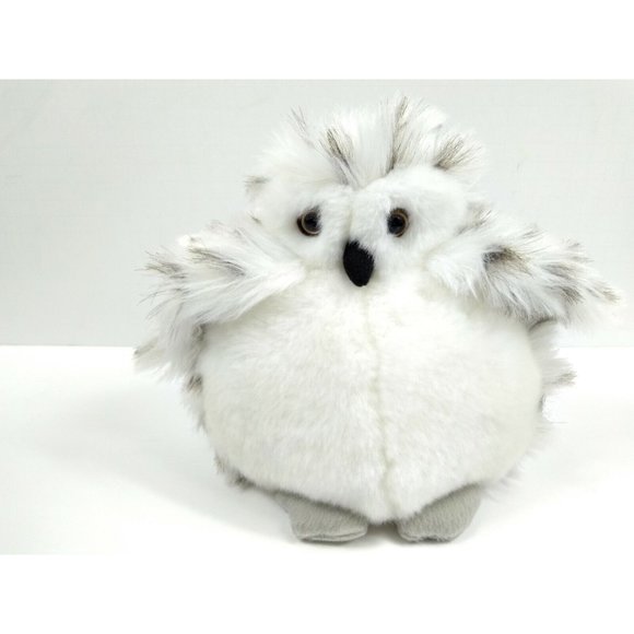 Authentic Island Lavender.com 8" Spotted White Snowy Owl Stuffed Animal Plushie - Picture 5 of 10